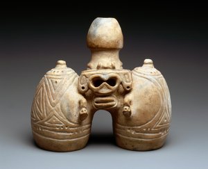 Vasija de doble efigie de Taino Culture